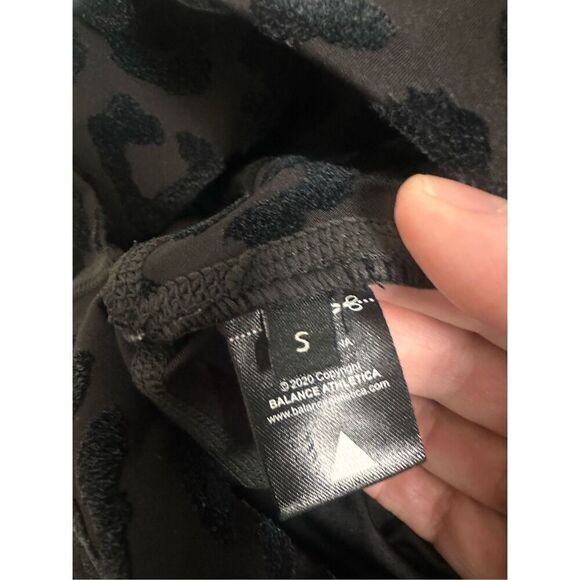 Balance Athletics Luxe Velvet Leopard Print Black Leggings Small - Picture 7 of 7